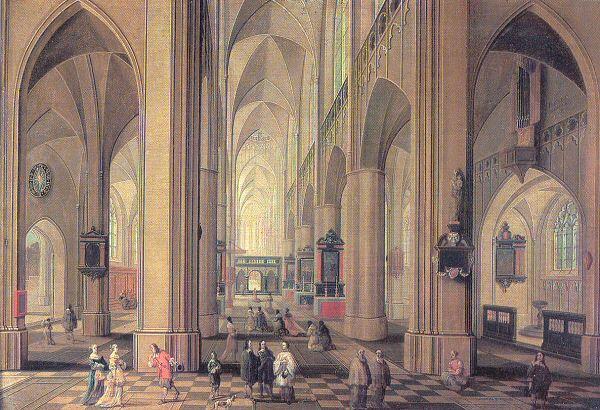 Neeffs, Peter the Elder Interior of the Cathedral at Antwerp Sweden oil painting art